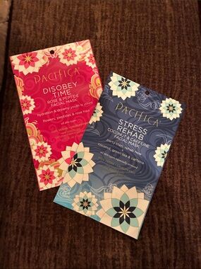 Pacifica Rose & Coconut Facial Mask Duo — Pink and Blue Packets